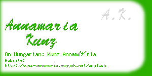 annamaria kunz business card